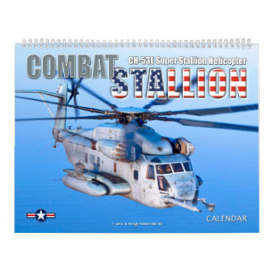 CONBAT STALLION - CH-53E すごい Stallion カレンダー