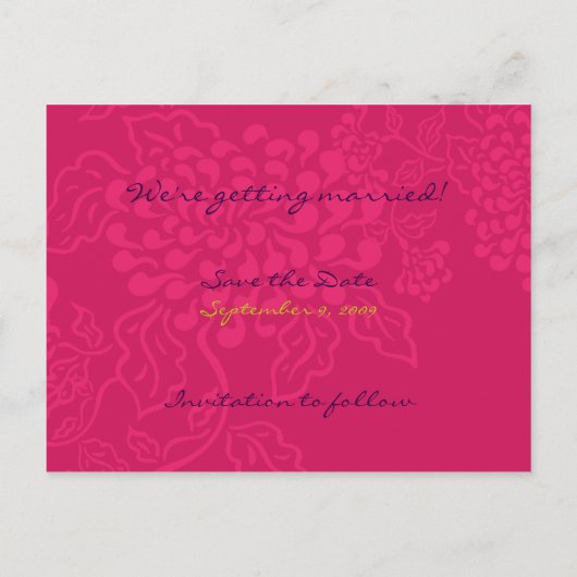 Concenpoフローラ(紫のChartreuse)日付を保存 案内ポストカード (裏面)