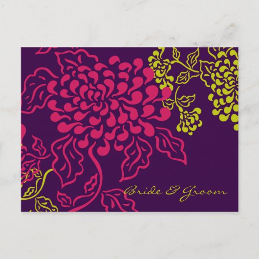 Concenpoフローラ(紫のChartreuse)日付を保存 案内ポストカード (正面)