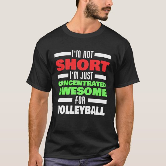 Concentrated Awesome For Volleyball Saying Volleyb Tシャツ (正面)