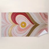 Concentric Heart Blossom ビーチタオル (正面)