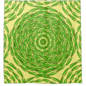Concentric Leafリングや輪by Kenneth Yoncich シャワーカーテン (正面)