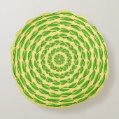 Concentric Leafリングや輪by Kenneth Yoncich ラウンドクッション (裏面)