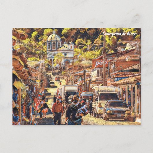 Concepción de Ataco, El Salvador, Art ポストカード (正面)