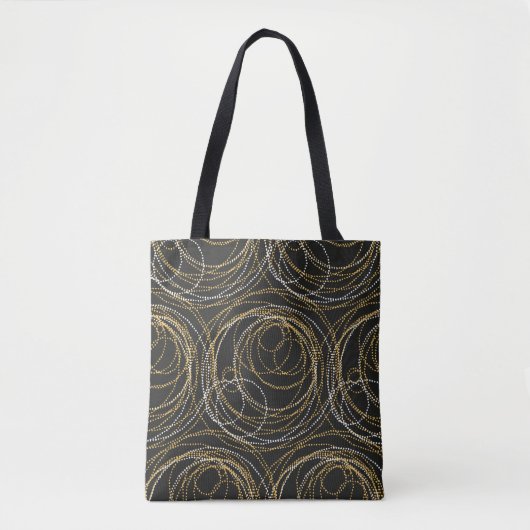 Concept seamless luxury pattern with dots and line トートバッグ (正面)