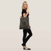 Concept seamless luxury pattern with dots and line トートバッグ (モデル)