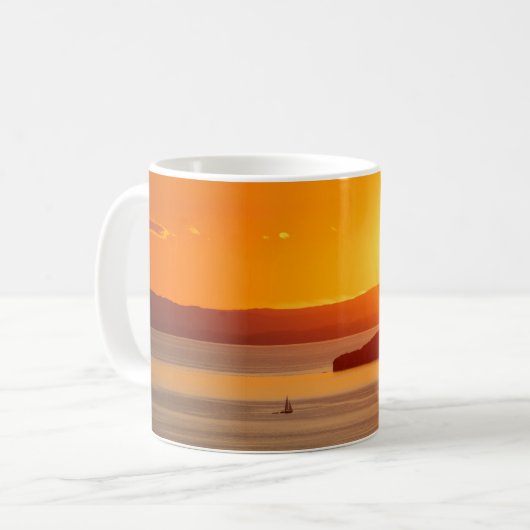 Conception bay Sunset Mug コーヒーマグカップ (正面左)