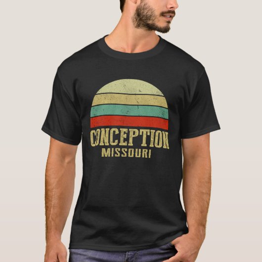 CONCEPTION MISSOURIヴィンテージレトロサンセット Tシャツ (正面)