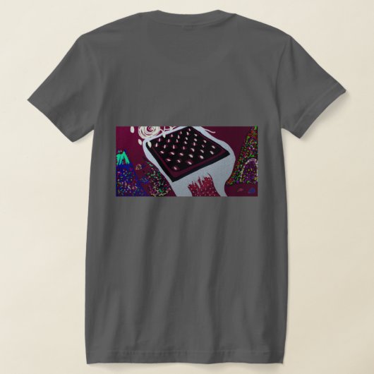 Conceptual Abstract Chessboard Landscape Tシャツ (レイダウン裏面)