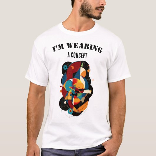 Conceptual Geometric Art – Modern Abstract Humor Tシャツ (正面)