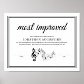 Concert Band, Marching Band, Choir Certificate ポスター (正面)