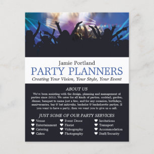 Concert Crowd, Party Event Planner Advertising チラシ