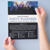 Concert Crowd, Party Event Planner Advertising チラシ (手)