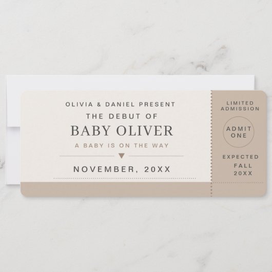 Concert Ticket Pregnancy Announcement (正面)