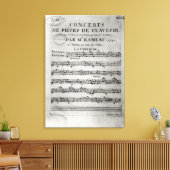 Concerti de Pieces deのスコアシート キャンバスプリント (インサイチュ (リビング))