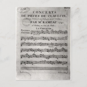 Concerti de Pieces deのスコアシート ポストカード