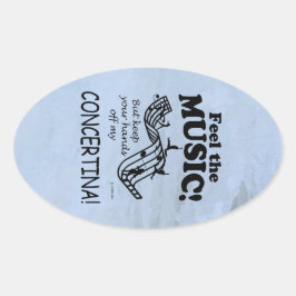 Concertina 感じ The Music Ovalステッカー 楕円形シール