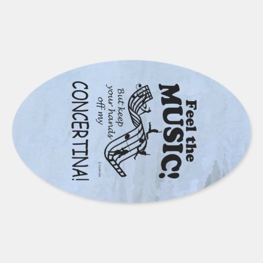 Concertina 感じ The Music Ovalステッカー 楕円形シール (正面)