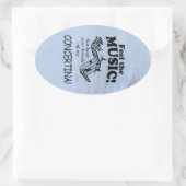 Concertina 感じ The Music Ovalステッカー 楕円形シール (バッグ)