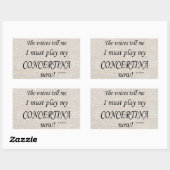 Concertina Voicesが角型のステッ遊クを必要と言う 長方形シール (シート)