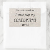 Concertina Voicesが角型のステッ遊クを必要と言う 長方形シール (バッグ)