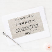 Concertina Voicesが角型のステッ遊クを必要と言う 長方形シール (封筒)