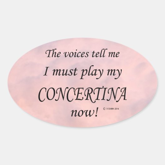 Concertina Voices Must 遊 Oval  Sticker 楕円形シール (正面)