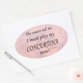 Concertina Voices Must 遊 Oval  Sticker 楕円形シール (封筒)