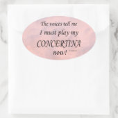 Concertina Voices Must 遊 Oval  Sticker 楕円形シール (バッグ)