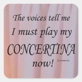 Concertina Voices Say Must 遊 Squareステッカー スクエアシール