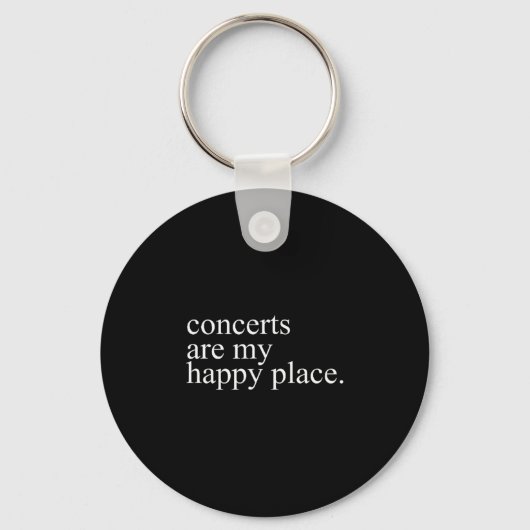 Concerts Are My Happy Place Funny Concerts Lover M キーホルダー (正面)