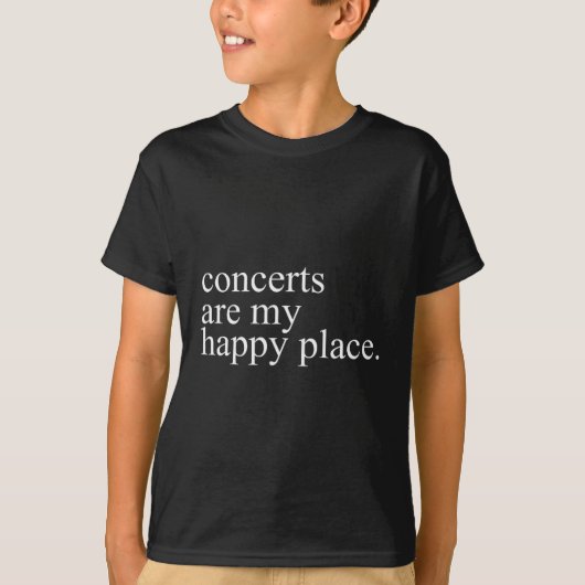 Concerts Are My Happy Place Funny Concerts Lover M Tシャツ (正面)