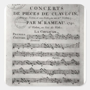 「Concerts de Pieces deのためのシートを記録して下さい スクエアシール