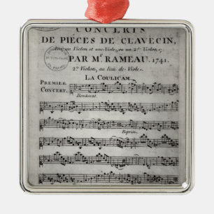 「Concerts de Pieces deのためのシートを記録して下さい メタルオーナメント