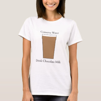 Concerve水飲み物のチョコレートミルク Tシャツ