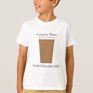 Concerve水飲み物のチョコレートミルク Tシャツ