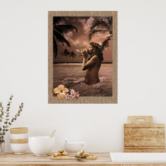 Conchの吹ポスター(フレーム付き) ポスター (キッチン)