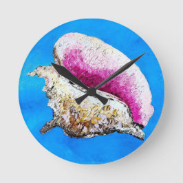 Conchシェルの丸い壁時計 ラウンド壁時計