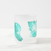 Conchシェルスケッチ – ターコイズ、白、アクア フロストグラスマグカップ (中央)