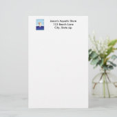 Conch Shell海絵を描ズ、ビジネス用文房具 便箋 (スタンド正面)