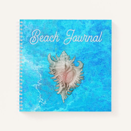 Conch Shell "ビーチライフ"ビーチジャーナル ノートブック (正面)