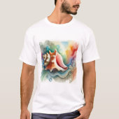 Conch Shell 160724AREF203 - Watercolor Tシャツ (正面)