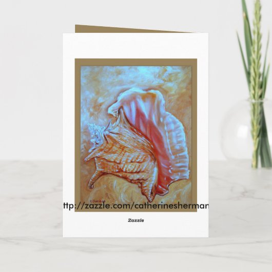 Conch Shell Happy Birthday カード (裏面)