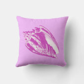 Conch Shell - orchid and white クッション (裏面)
