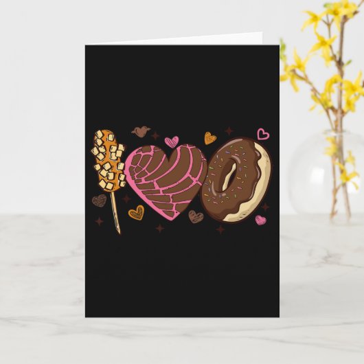 Conchas I Love You Valentine Mexican Valentines Da カード (黄色い花)