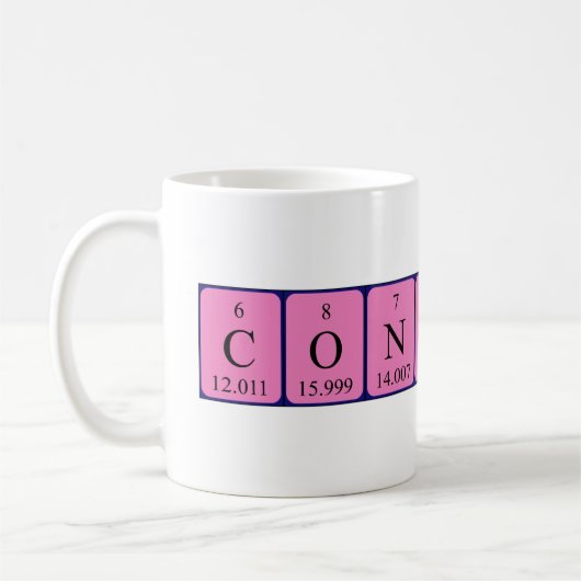Conchetta定期テーブル名mug コーヒーマグカップ (左)