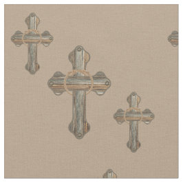 Conchos Barnwood西部の十字のロープおよびセット ファブリック