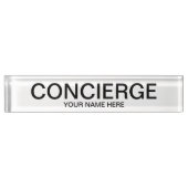 Concierge desk name plate with custom name デスクネームプレート (正面)