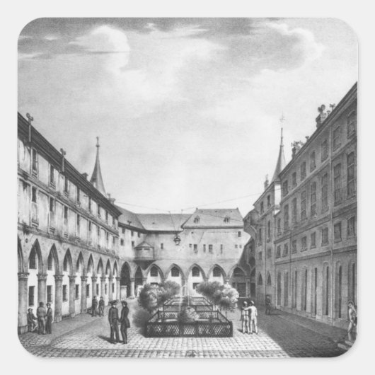 Conciergerieの人のヤードの眺め スクエアシール (正面)