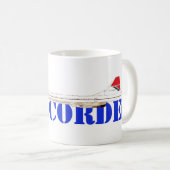 Concorde Jet with Bold Blue Text コーヒーマグカップ (正面右)